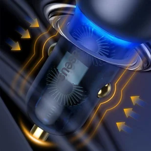 Baseus ładowarka samochodowa USB / USB Typ C 65 W 5 A SCP Quick Charge 4.0+ Power Delivery 3.0 ekran LCD szary (CCKX-C0G) - Ładowarki samochodowe - miniaturka - grafika 36