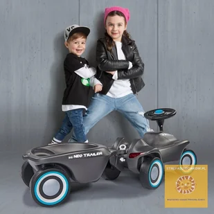 BIG Przyczepka do jeździka Bobby Car Neo Grafitowa STREFADZIECIAKOW.PL 56267 - Jeździki dla dzieci - miniaturka - grafika 4