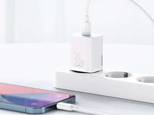 Baseus Ładowarka sieciowa Super Si Quick Charger USB-C PD 30W White CCSUP-J02 - Ładowarki do telefonów - miniaturka - grafika 8
