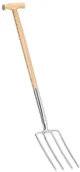 Pozostałe narzędzia ogrodowe - vidaXL Lumarko Widły ogrodnicze, uchwyt w kształcie litery T, stal i drewno! 146145 - miniaturka - grafika 1