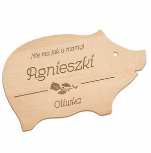 Murrano Deska do krojenia świnka z grawerem dla pary na drewnianą rocznicę śl DSK-SWK-031 - Deski do krojenia - miniaturka - grafika 15