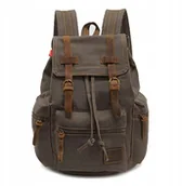 Torby na laptopy - Męski plecak Augur na laptopa płotno vintage khaki - miniaturka - grafika 1