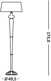 IDEAL LUX Lampa Stojąca Forcola Pt1 Bianco 142616 Średnica 49,5 Wys. 175,0 - Lampy stojące - miniaturka - grafika 2