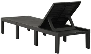 vidaXL Leżak plastikowy antracytowy 315827 - Leżaki ogrodowe - miniaturka - grafika 5