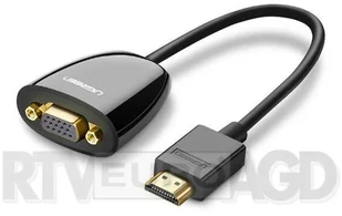 Ugreen Ugreen kabel przewód przejściówka adapter jednokierunkowy z HDMI (męski) do VGA (żeński) FHD czarny (MM105 40253) MM105 40253 - Adaptery i przejściówki Ugreen Ugreen kabel przewód przejściówka adapter jednokierunkowy z HDMI (męski) do VGA (żeński) FHD czarny (MM105 40253) MM105 40253 - Adaptery i przejściówki - miniaturka - grafika 2