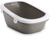 Kuwety dla kotów - Savic Simba kuweta dla kota z sitem Ciepły szary biały| Dostawa GRATIS od 89 zł + BONUS do pierwszego zamówienia - miniaturka - grafika 1