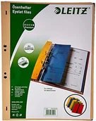 Teczki i skoroszyty - Leitz Skoroszyt z oczkami (1/2 okładka przednia, A4, kfm. zeszyt, karton manilakowy, sortowany) 5 sztuk 37403099 - miniaturka - grafika 1