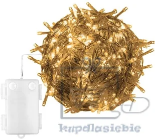 VOLTRONIC Świąteczne oświetlenie LED 10 m - ciepłe białe 100 LED + pilot BATERIE - Oświetlenie świąteczne - miniaturka - grafika 2