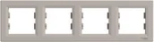 Klawisze i ramki - Schneider Asfora ramka poczwórna pozioma brąz EPH5800469 - miniaturka - grafika 1