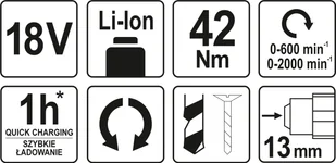 YATO YT-82795 - Wiertarko-wkrętarki akumulatorowe - miniaturka - grafika 6