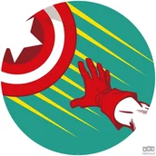 Fototapety - Komar Fototapeta Avengers Captain's Shield Pop Art DD1-055 DD1-055 - miniaturka - grafika 1