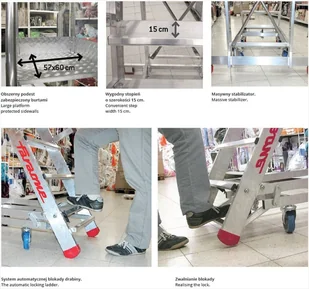 Faraone 996 99675064 Drabina magazynowa jezdna z wejściem jednostronnym wysokość robocza 4,23m) 75064-uniw - Drabiny Faraone 996 99675064 Drabina magazynowa jezdna z wejściem jednostronnym wysokość robocza 4,23m) 75064-uniw - Drabiny - miniaturka - grafika 20