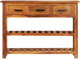 vidaXL vidaXL Szafka z 3 szufladami, 110 x 30 x 80 cm, lite drewno sheesham - Szafki do salonu - miniaturka - grafika 2