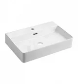 Umywalki - Omnires GARLAND 600 BP Umywalka nablatowa/wisząca 60 x 43 x 12,5 cm - miniaturka - grafika 1