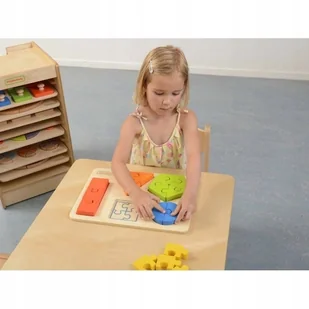 Masterkidz Drewniane Puzzle Dla Dzieci Nauka Kształtów Figury Geometryczne Masterkidz ME03737 - Zabawki interaktywne dla dzieci - miniaturka - grafika 4