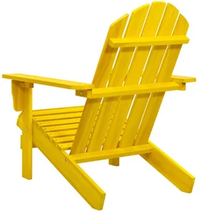 vidaXL Krzesło ogrodowe Adirondack, lite drewno jodłowe, żółte! 315874 - Fotele i krzesła ogrodowe - miniaturka - grafika 4