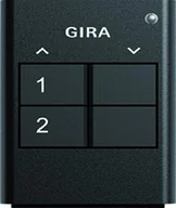 Akcesoria do nawigacji - Gira Gira 535210 radiowy nadajnik ręczny podwójny Gira eNet, antracyt 535210 - miniaturka - grafika 1