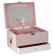 Wyposażenie pokoiku dziecięcego - Szkatułka na biżuterię z pozytywką jednorożec - miniaturka - grafika 1