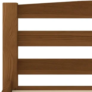 vidaXL Lumarko Rama łóżka, miodowy brąz, lite drewno sosnowe, 90 x 200 cm! 322075 - Łóżka - miniaturka - grafika 5