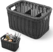 Miski i półmiski - Hendi Koszyk miska druciana do owoców czarna z matową powłoką śr 230 mm 427187 - miniaturka - grafika 1