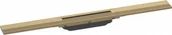 Odpływy liniowe - HANSGROHE 56043140 RainDrain Flex Element zewnętrzny odpływu 70 cm z możliwością przycięcia i do montażu w podłodze brąz szczotkowany - miniaturka - grafika 1
