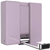 Wieszaki łazienkowe - Wenko Pojedynczy wieszak ścienny firmy z serii ALPHA Grey ze magnetycznym składanym uchwytem 50556100 - miniaturka - grafika 1