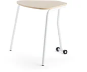 Meble do szkół i przedszkoli - AJ Produkty Stół składany HEX, 740x800x620 mm, biały, brzoza - miniaturka - grafika 1