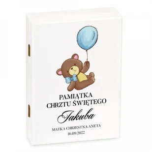 Murrano Zestaw sztućców dla dzieci w drewnianym etui nadruk na chrzest SZT-SPDR_DRS-UV-034 - Sztućce dla dzieci - miniaturka - grafika 3