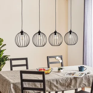 Euluna Lampa wisząca Cumera o długim kształcie 4-punktowa - Lampy sufitowe - miniaturka - grafika 2