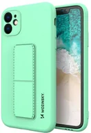 Etui i futerały do telefonów - Wozinsky Kickstand Case elastyczne silikonowe etui z podstawką Samsung Galaxy A22 4G miętowy - miniaturka - grafika 1