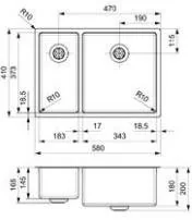 Reginox Zlewozmywak NEW JERSEY 18X37+34X37 R33005 - Zlewozmywaki - miniaturka - grafika 2
