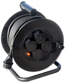 Przedłużacze i rozgałęźniki - Solight Przedłużacz bębnowy 50m czarny - miniaturka - grafika 1