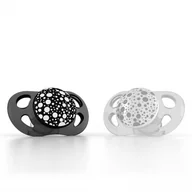 Smoczki uspokajające - Twistshake Smoczki uspokajające Large 6m+, Biały/Czarny, 2 szt. - miniaturka - grafika 1