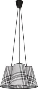 Lampex Lampa wisząca Ksenia 3Z, szara, 60 W, 80x40 cm - Lampy sufitowe - miniaturka - grafika 2