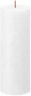 Świece - Bolsius Świeca pieńkowa Rustic Shine biała wys. 19 cm - miniaturka - grafika 1