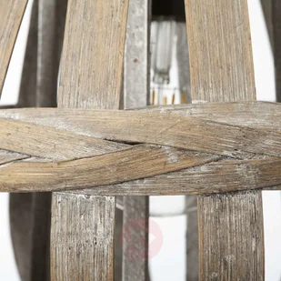 Brilliant Lampa wisząca z kloszem bambusowym Kaminika 33 cm - Lampy sufitowe - miniaturka - grafika 5