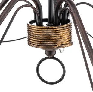 Euluna Żyrandol Fiamma Marrone 5-pkt. bez kloszy - Lampy sufitowe - miniaturka - grafika 5