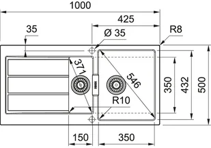 Franke Główny Zlewozmywak S2D 651-100 Onyx 143.0618.682 - Zlewozmywaki - miniaturka - grafika 3