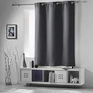 Zasłony - Douceur d'Intérieur intérieur douceur D '1605523 zasłona ze szlufkami poliester łupek 140 x 180 cm 1605523 - miniaturka - grafika 1