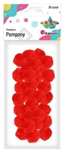 Pompony 2,5cm,30szt.czerwone - Dekoracje domu - miniaturka - grafika 2