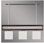 Lampy sufitowe - Luxera Lampa wisząca SANGA 3xE14/60W brązowy - miniaturka - grafika 1