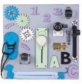 Zabawki sensoryczne - Tablica Manipulacyjna Sensoryczna Montessori 10W1 - miniaturka - grafika 1