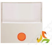 Wyłączniki światła i elektryczne - Hager BERKER B.KWADRAT Klawisz z podświetleniem z dużym polem opisowym do wyłączników 1 pojedynczy z 5-cioma soczewkami krem połysk 5316968992 5316968992/HAG - miniaturka - grafika 1