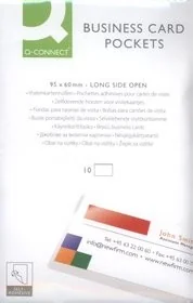 Q-Connect kieszeń samoprzylepna na wizytówki 60x95 mm, 10 sztuk - Artykuły biurowe - miniaturka - grafika 2