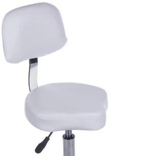 Barbiero Taboret kosmetyczny z oparciem BH-7268 Biały - Krzesła i taborety kosmetyczne - miniaturka - grafika 2