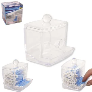 Pojemnik Organizer Na Patyczki Kosmetyczne Do Uszu - Akcesoria do paznokci - miniaturka - grafika 2