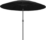 Parasole ogrodowe - vidaXL Parasol ogrodowy na słupku aluminiowym, 270 cm, czarny vidaXL - miniaturka - grafika 1