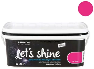 Primacol Farba dekoracyjna Let's Shine Las Vegas fuksja 2 l - Farby wewnętrzne - miniaturka - grafika 2