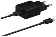 Ładowarki do telefonów - Samsung Ładowarka sieciowa 1xUSB-C 15W EP-T1510 z kablem USB-C USB-C czarna | - miniaturka - grafika 1
