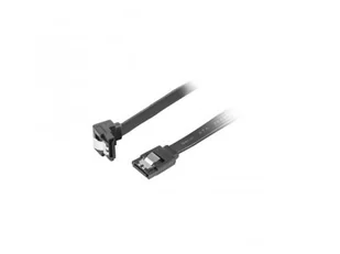 LANBERG Kabel SATA Lanberg DATA III 6Gb/s F/F 0,5m kątowy metalowe zatrzaski czarny CA-SASA-13CU-0050-BK - Kable komputerowe i do monitorów - miniaturka - grafika 3